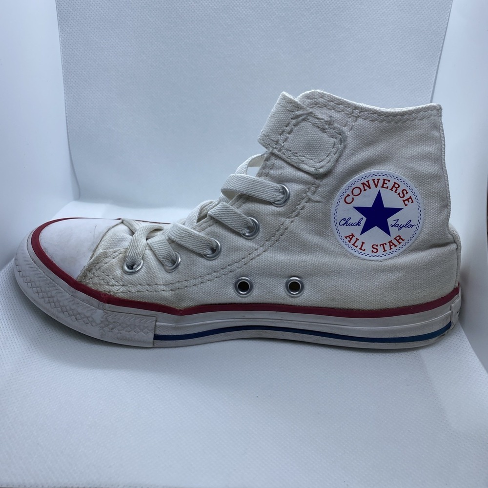 Converse Chuck Taylor All Star White High Top Platform Sneakers Youth Size 13